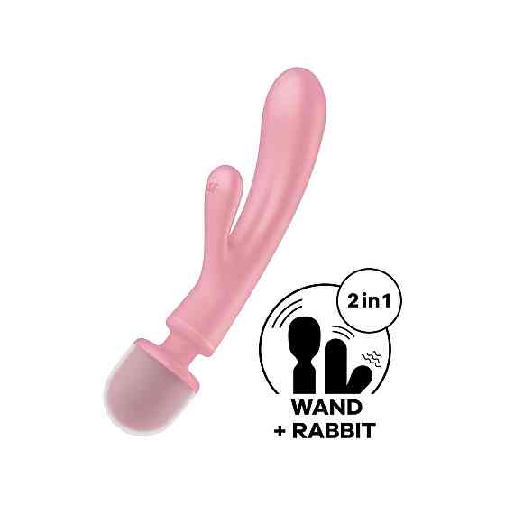 Вібратор для подвійної стимуляції Triple Lover pink Sex Aura Київ