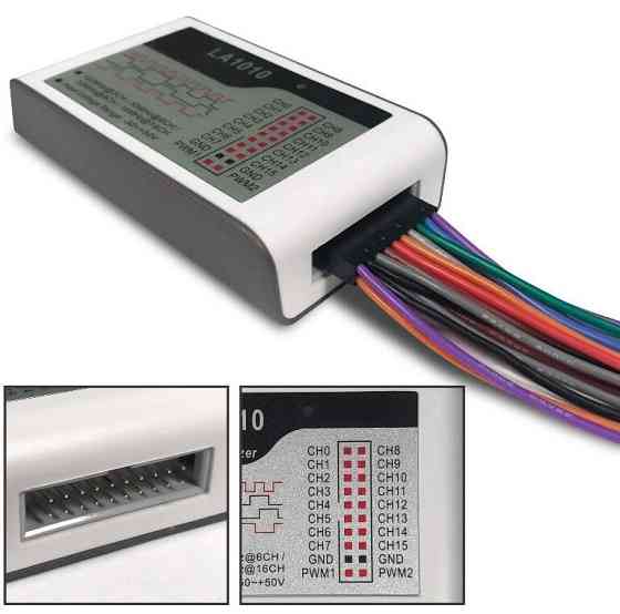 USB логический анализатор Kingst LA1010 100 МГц 16-канальный Type-C для Arduino и отладки схем Киев