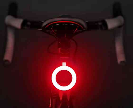 Велосипедный светодиодный задний led фонарь от USB 4 см черный Киев