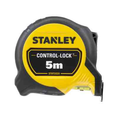 Рулетка Stanley CONTROL-LOCK, 5мх25мм, в прорезиненном корпусе,с двухсторонней шкалой (STHT37231-0) Винница