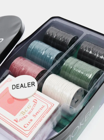 Набір для покера: 2 колоди, 120 фішок, сукно, коробка Київ