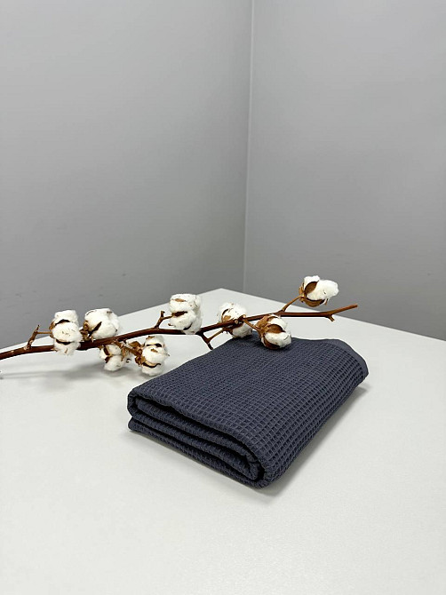 Вафельное полотенце Ideal Textile 40х60 см 240 г/м2 (56860817) Графитовый Черновцы - изображение 4