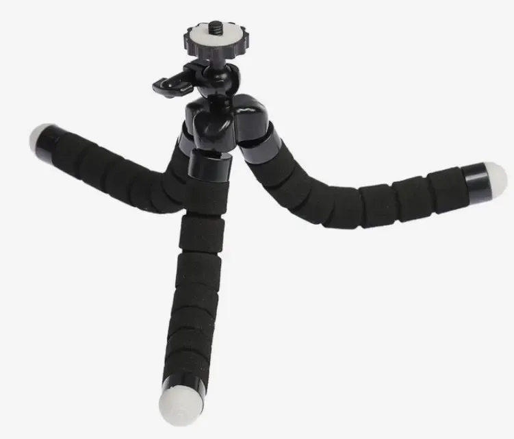 Штатив-тренога NULIER настольный, для телефона, гибкие ножки, высота 17 см, чёрный Коломия - фото 6