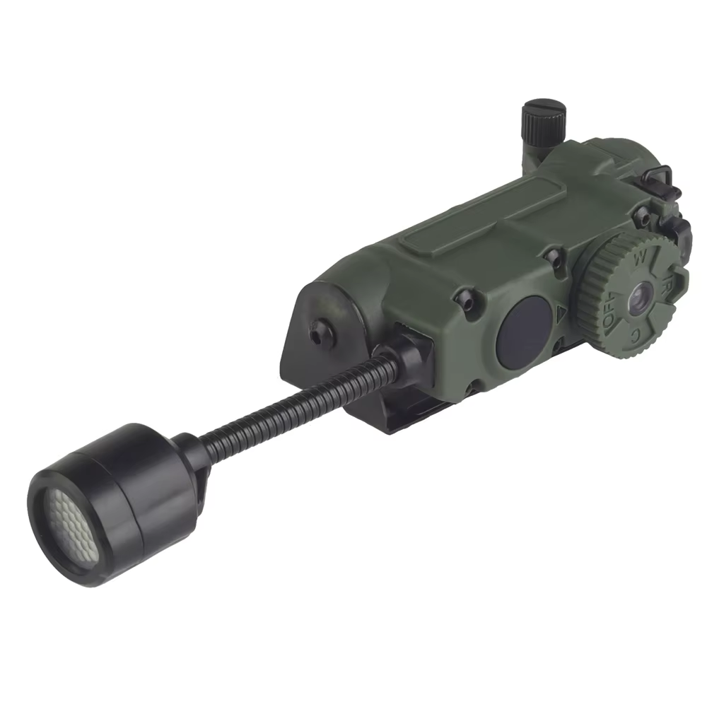 Тактический фонарь Sidewinder на шлем (белый + красный + зеленый + синий + ИК свет) Оливковый Винница - изображение 1