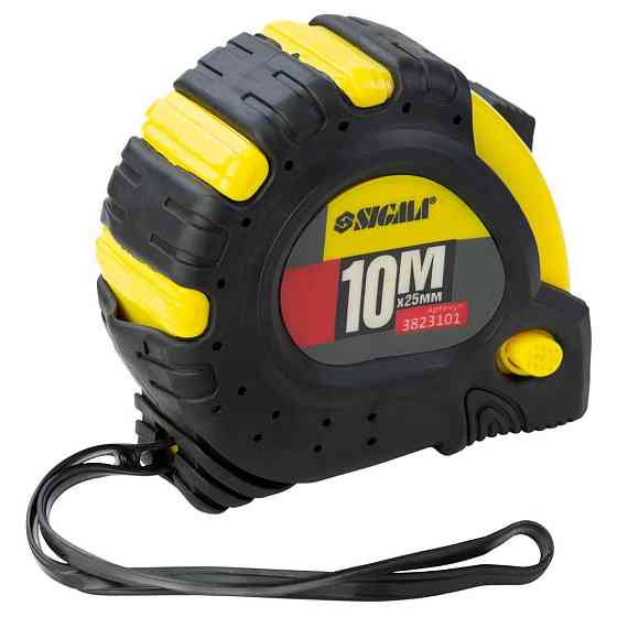 Sigma Рулетка магнитная фиксатор + тормоз 10м×25мм SIGMA (3823101) Коломыя