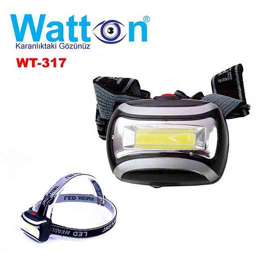 Універсальний потужний світлодіодний ліхтар налобний WATTON WT-317 працює від 3 батарейок ААА Кам'янець-Подільський