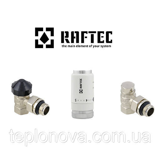 Комплект термостатичних клапанів кутовий Raftec KTU11 White Чернівці - фото 1
