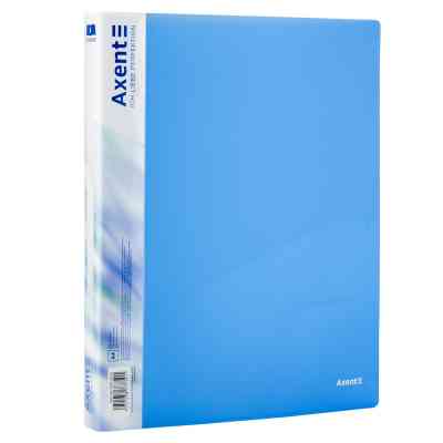 Папка на кільцях Axent А4 з 2-ма кільцями 700 мкм 25 мм Прозора синя (1207-22-A) Вінниця