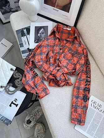 Жіноча стильна оверсайз сорочка у клітинку турецька фланель Одеса