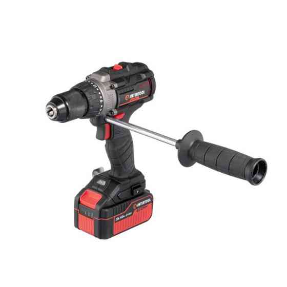 Дриль-шурупокрут акумуляторний ударний безщітковий 20 В, 100 Nm, 0-410/0-1800 об/хв, 2-13 мм, Li-ion, 4,0 Ач, ЗП 4 A, кейс Киев
