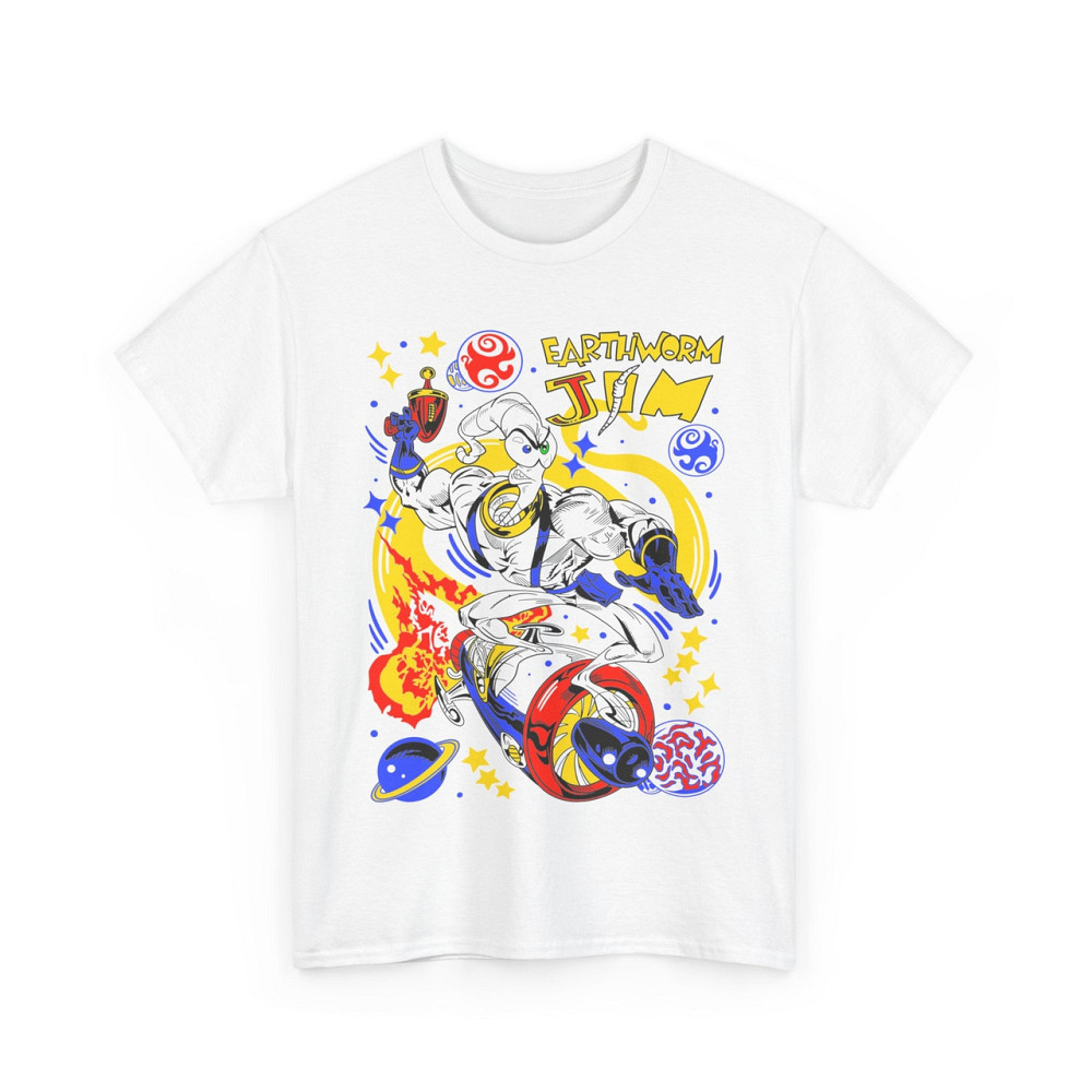 Футболка аниме Еартхворм Джим Хероес Ретро оверсайз (S/M/L) Черний AnimeJ0120 Днепр - изображение 6