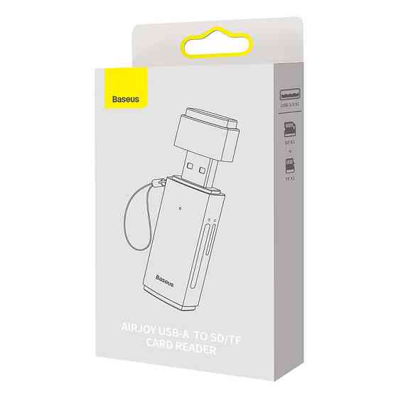 Кардрідер Baseus Lite Series USB-A to SD / TF Card Reader Grey Одеса