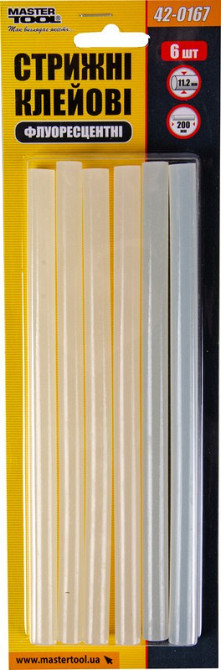 Стержні клейові MASTERTOOL 11.2х200 мм 6 шт флуоресцентні 42-0167 Рівне - фото 2