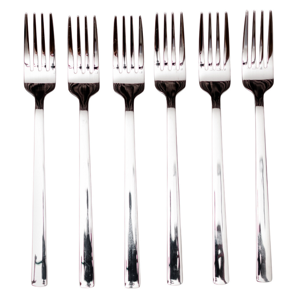 Набор десертных вилок 6 штук, серебристые Киев - изображение 2