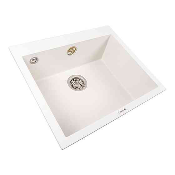Кухонна гранітна мийка 5750 DAVINA VALESO білосніжна Коломыя