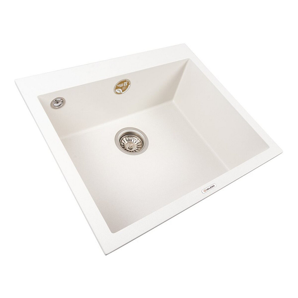 Кухонна гранітна мийка 5750 DAVINA VALESO білосніжна Коломыя - изображение 2