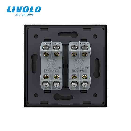 LIVOLO Двоклавішний перехресний вимикач Livolo чорний (VL-C7FCMM10A-1BP) Коломыя