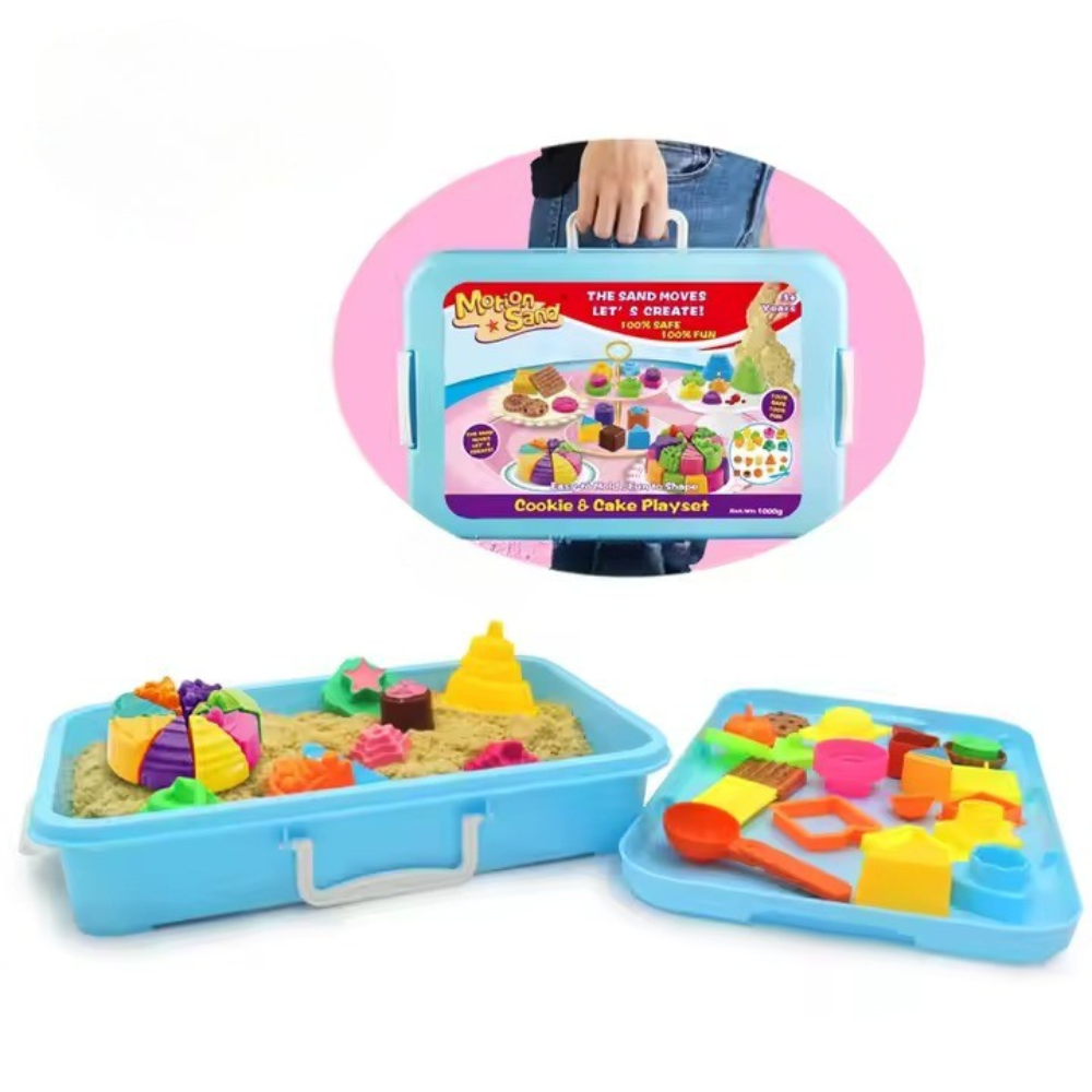 Набір кінетичний пісок маса для ліплення для дітей “Торт і печиво” для творчості з формами для ліплення Кам'янець-Подільський - фото 3