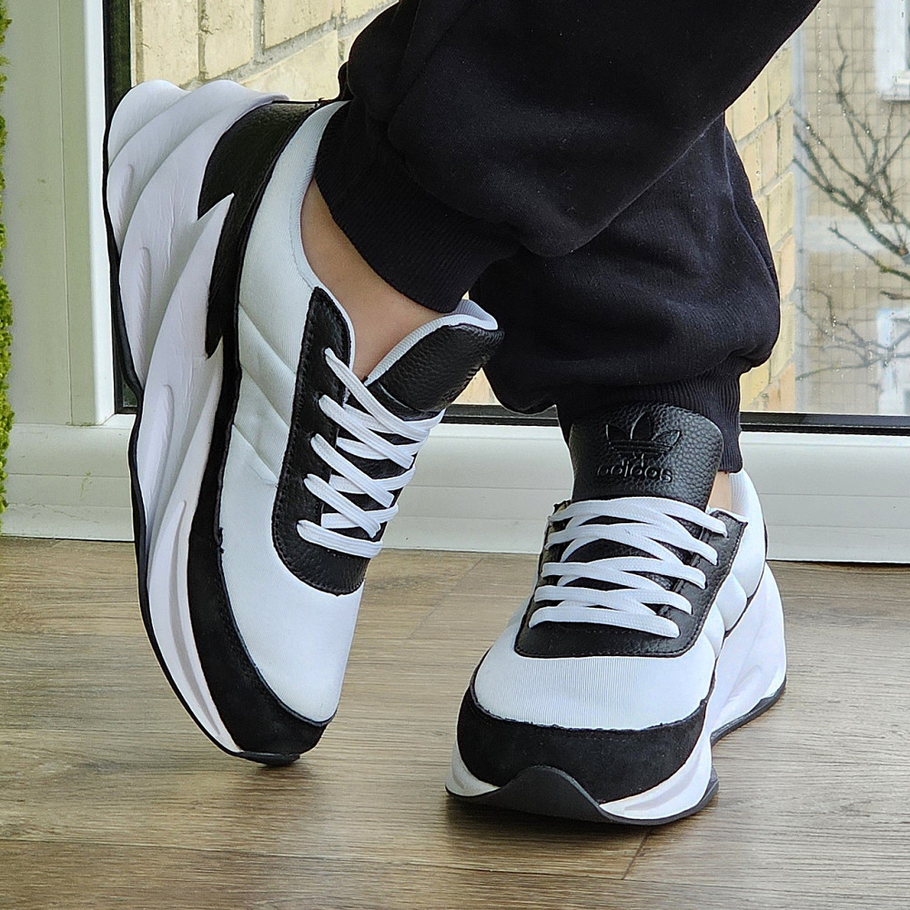 Термо Кросівки Adidas Білі Чоловічі Адідас Акули Чорні Єврозима (розміри: 41,42,43,44,45) Відео Огляд - 34-5 Дніпро - фото 7