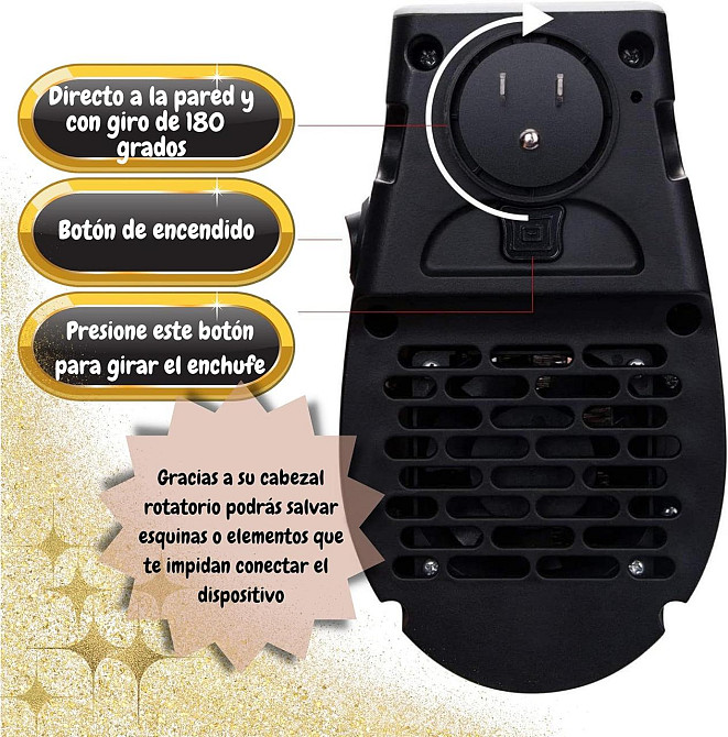 Портативный керамический обогреватель Walzita 400 Вт Днепр - изображение 8