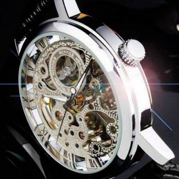 Чоловічий наручний класичний годинник Winner Silver Вінниця - фото 10