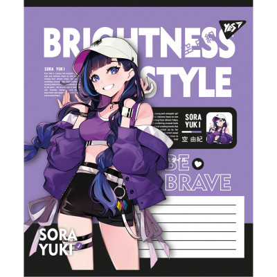 Зошит Yes Brightness style А5 24 аркушів лінія (767758) Вінниця - фото 4