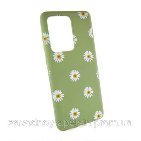 Samsung S20 Ultra G988 чохол зелений малюнок квіти Одеса - фото 1
