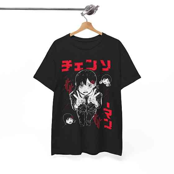 Футболка для мальчика аниме Человек-бензопила оверсайз (рост от 165 до 180 ) Черний AnimeJ0407m Днепр