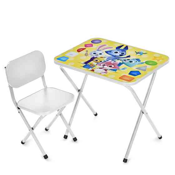 Дитячий столик складаний зі стільчиком M 5964-1 металік Вінниця