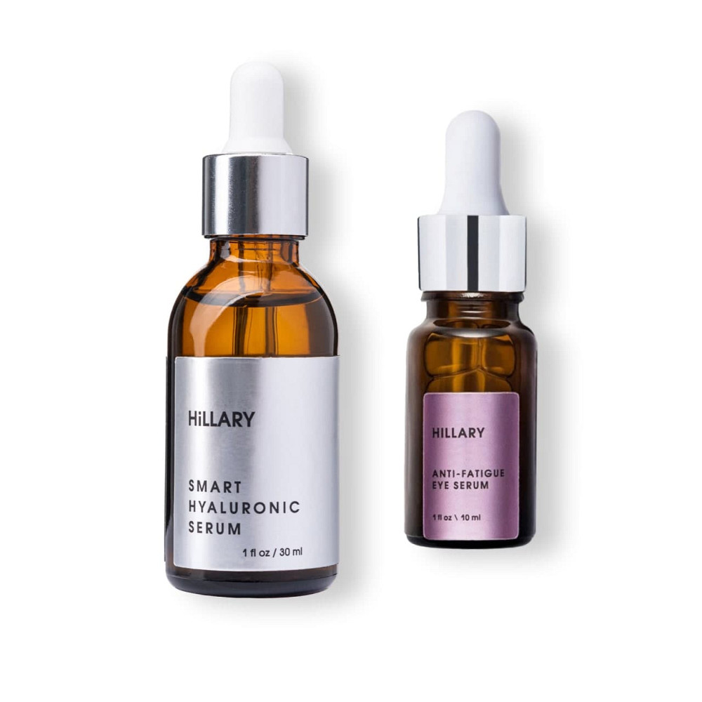 Гиалуроновая сыворотка Smart Hyaluronic Hillary 30 мл + Восстанавливающая сыворотка вокруг глаз Anti-fatigue Hillary 10 мл Киев - изображение 1