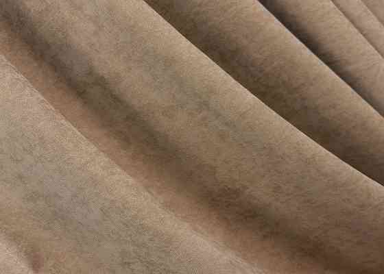 Комплект штор VR-Textil Мікровелюр Petek 150х270 2шт і Тюль 400х270 1701ш-1153т Капучино з білим 71-055/3 Київ