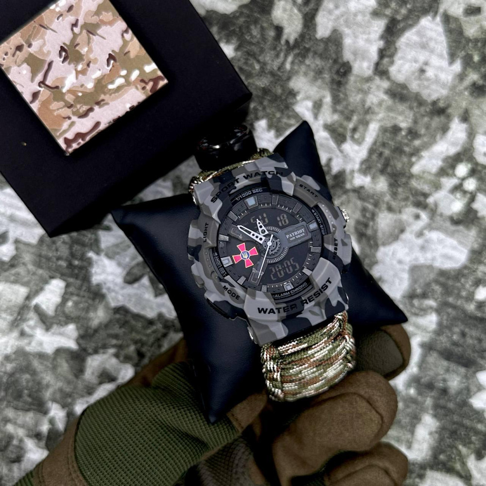 Patriot 005CMGYSU ЗСУ Сірий камуфляж Паракордовий ремінець Camo Green + Коробка. SBR Киев - изображение 3