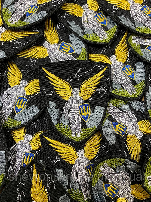 Шеврон Янгол ЗСУ (Форма щит. На липучці) Розмір 8x7см Київ - фото 3