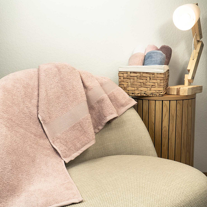 Банний махровий рушник з бордюром GM Textile 70х140см 400г/м2 (Капучіно) Суми - фото 5