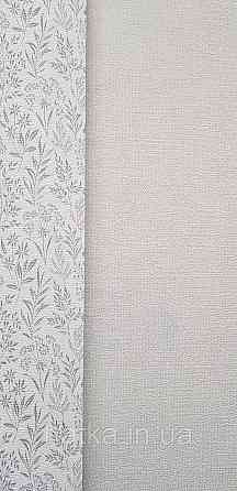 Обои виниловые на флизелине Rasch County Living метровые однотонные матовые под ткань лен светло серые Киев