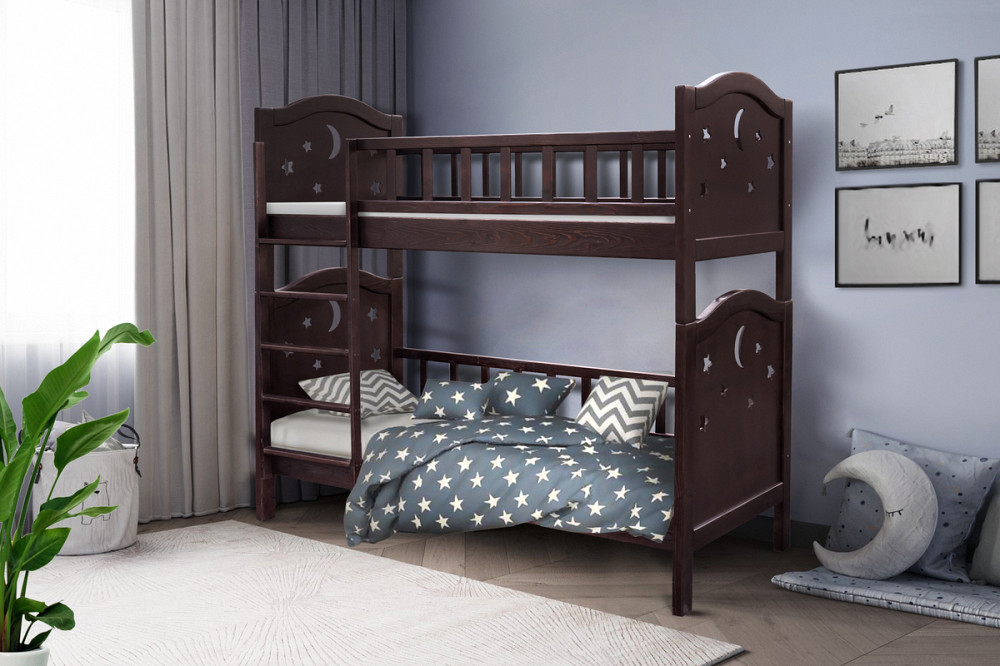 Ліжко Тоскана двух'ярусна 800*1900 горіх Київ - фото 2