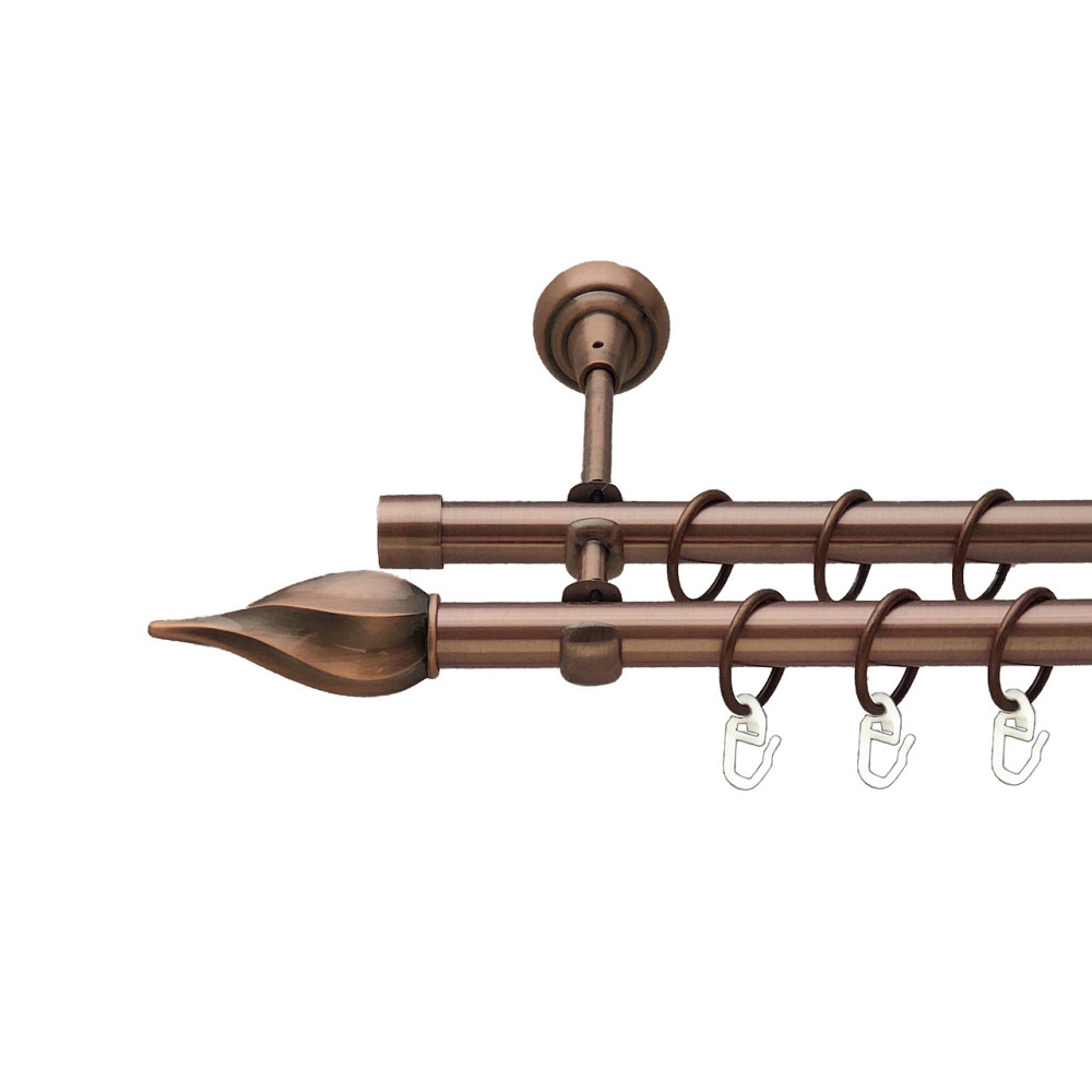 Карниз Orvit Твісто металевий дворядний відкритий Мідь 19\19 мм 200 см (00-00012139) Львов - изображение 1