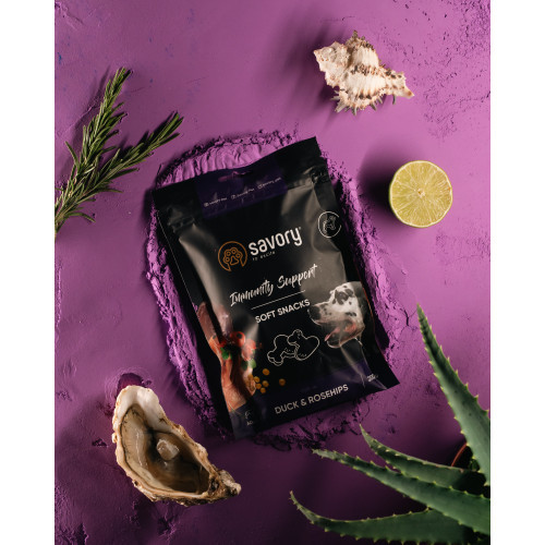 Мягкое лакомство Savory Immunity Duck and Rosehip для взрослых собак всех пород для укрепления иммунитета с уткой и шиповником 200 Киев - изображение 8