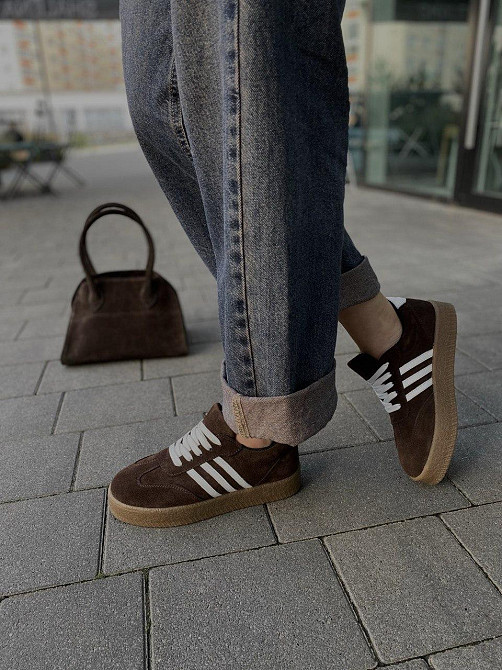 Tamei Кеди жіночі з натуральної замші демісезонні шоколадні весна-осінь 2810-132 р. 36-41 / Сти Коломия - фото 6