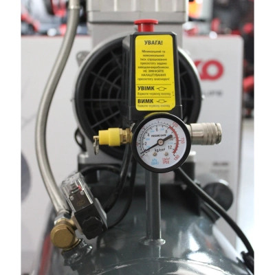 Компресор GTM 50л, 210л/хв, 1,8кВт, 8бар, 220В, 2 циліндри безмасляний (KCW1500-50L) Вінниця - фото 3