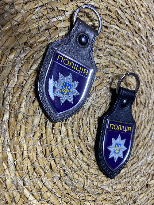Кожаный брелок для ключей Национальная Полиция и МВД Киев - изображение 12