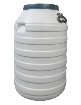 Бочка 100 л пищевая белая бидон  широкая горловина для вина и воды пластиковая Днепр