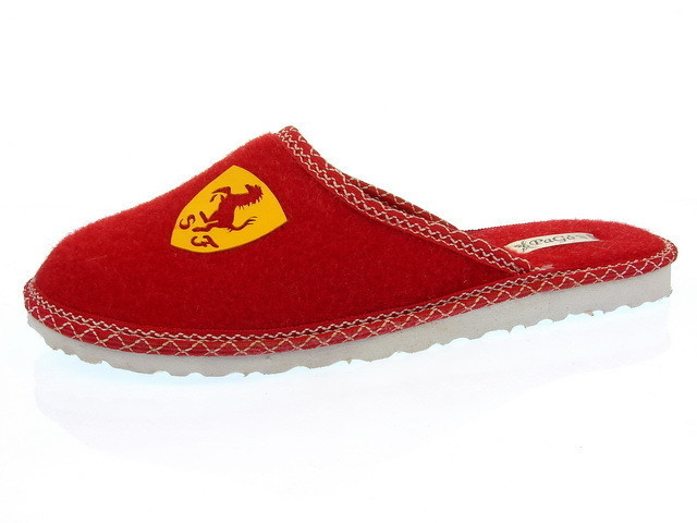 Тапочки чоловічі кімнатні червоні шерсть "SF" закритий носок Одеса - фото 10