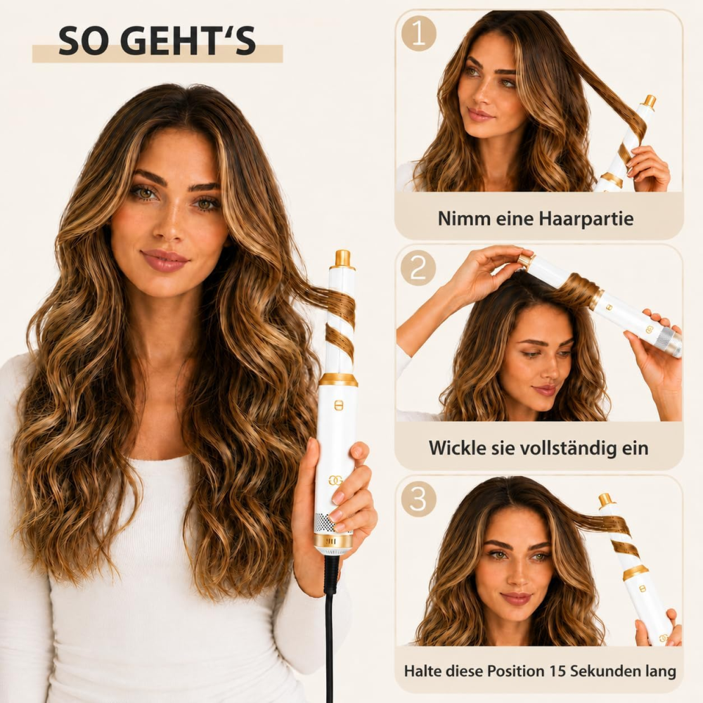 Мультистайлер Golden Goods Airstyler 5-в-1 1000 Вт, 110 000 об/хв, іонізація, фен для локонів, об'єму та випрямлення Київ - фото 5