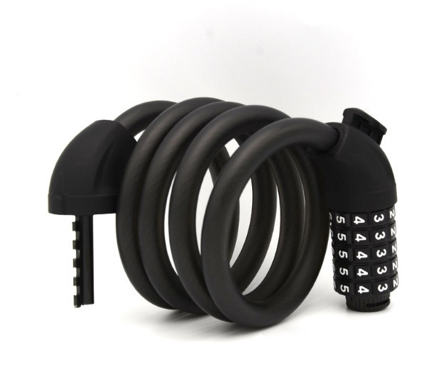 Замок велосипедный кодовый тросовый 1500*12 мм Feel Fit Черный Бровары - изображение 1