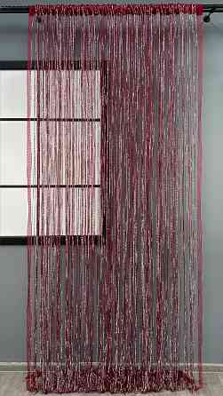 Шторы-нити Rovi Premium с люрексом Бордовый 300х300см 1 шт (61-117) Киев