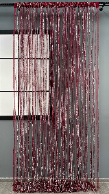 Шторы-нити Rovi Premium с люрексом Бордовый 300х300см 1 шт (61-117) Киев - изображение 2