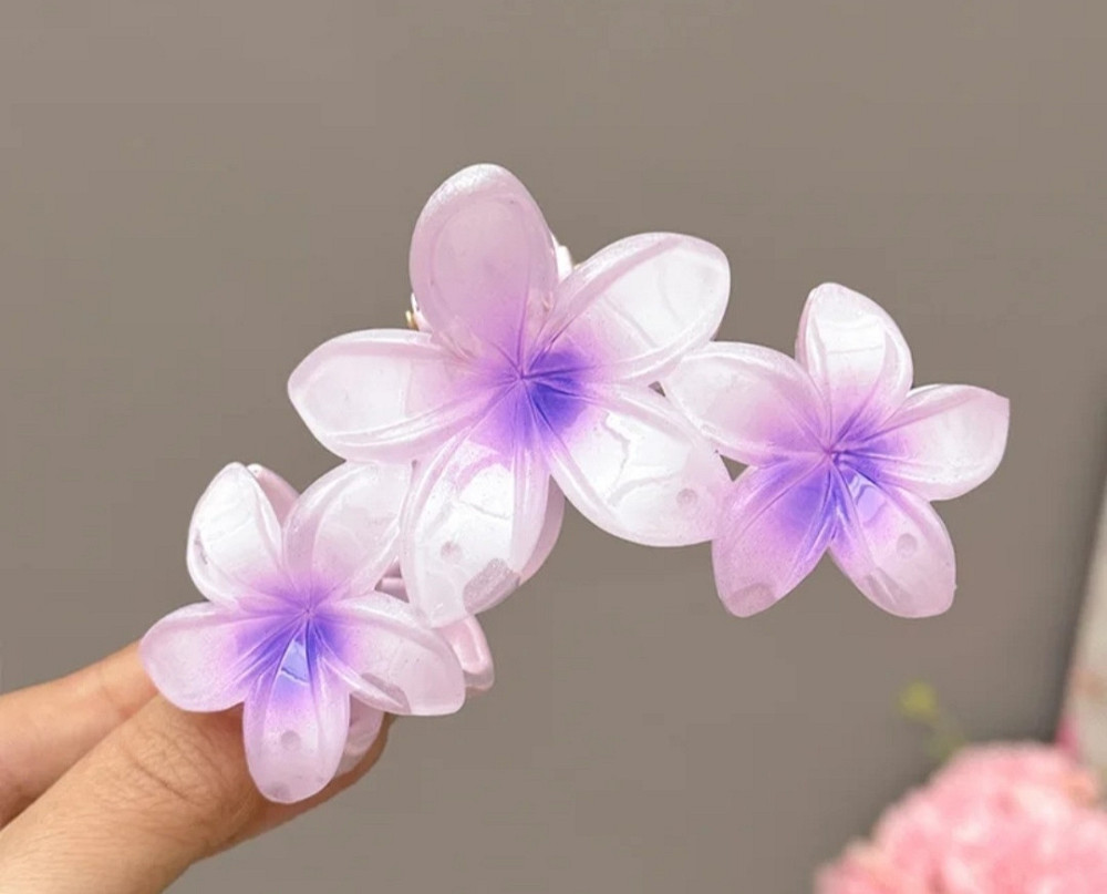 Заколка-крабік квітка 9 см Сміла - фото 1