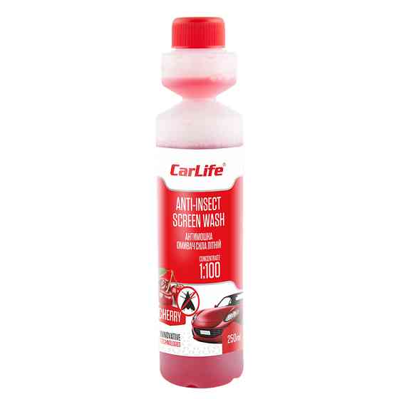 Омивач скла Carlife Anti-insect Screen-Wash літній Cherry концентрат 250мл Львів