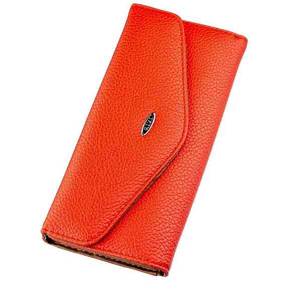 Гаманець жіночий з екокожі флотар Яскраво-червоний (KIVI) Київ